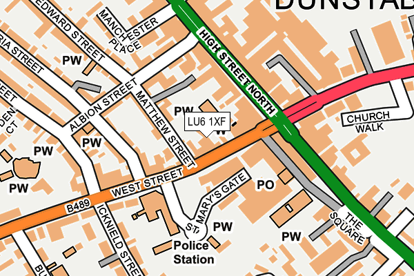LU6 1XF map - OS OpenMap – Local (Ordnance Survey)