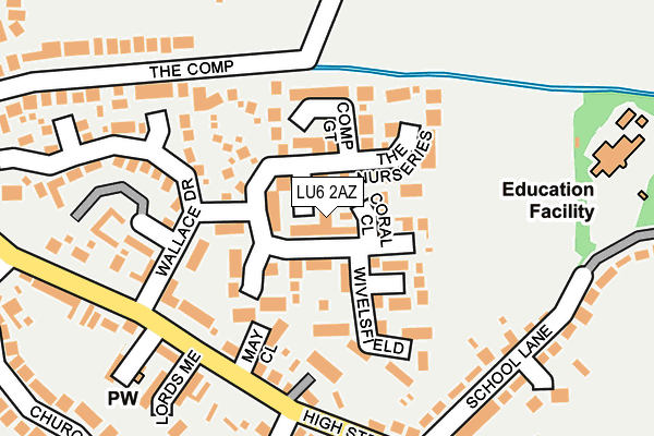 LU6 2AZ map - OS OpenMap – Local (Ordnance Survey)