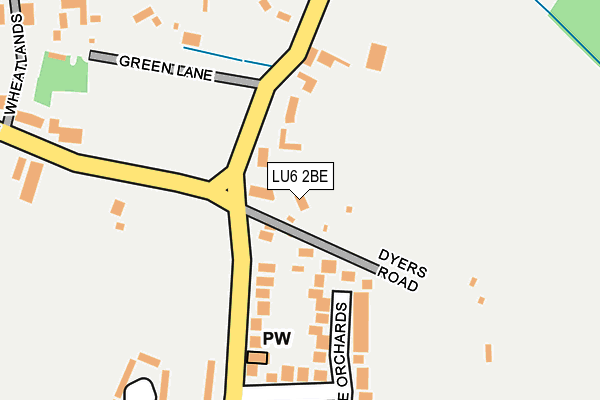 LU6 2BE map - OS OpenMap – Local (Ordnance Survey)