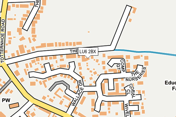 LU6 2BX map - OS OpenMap – Local (Ordnance Survey)