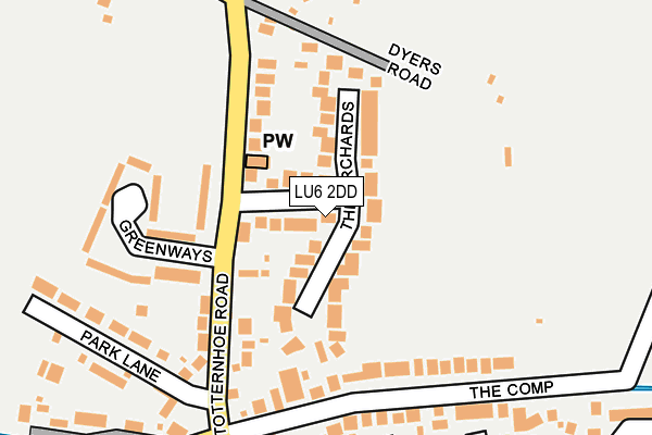 LU6 2DD map - OS OpenMap – Local (Ordnance Survey)