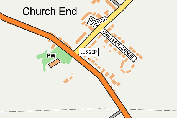 LU6 2EP map - OS OpenMap – Local (Ordnance Survey)