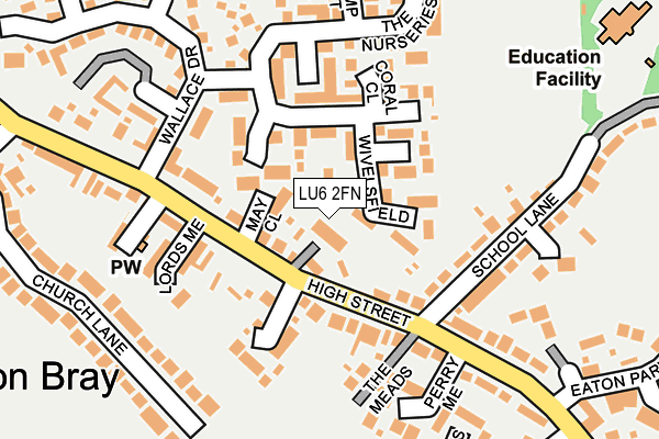 LU6 2FN map - OS OpenMap – Local (Ordnance Survey)
