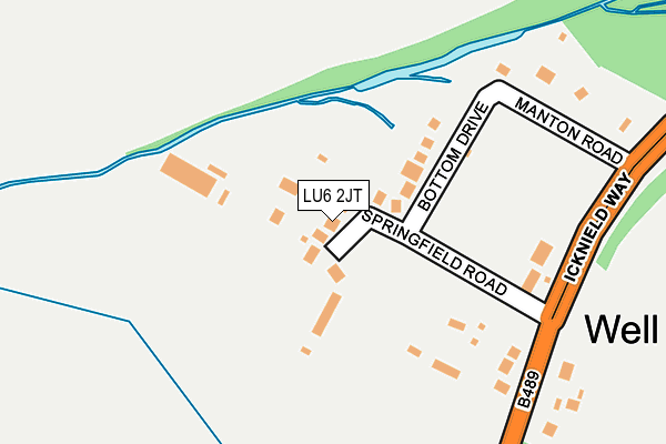 LU6 2JT map - OS OpenMap – Local (Ordnance Survey)