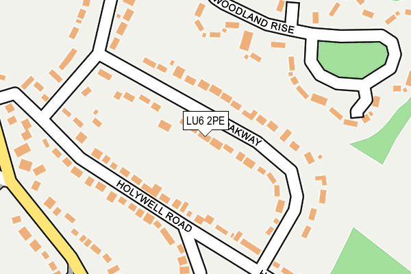 LU6 2PE map - OS OpenMap – Local (Ordnance Survey)