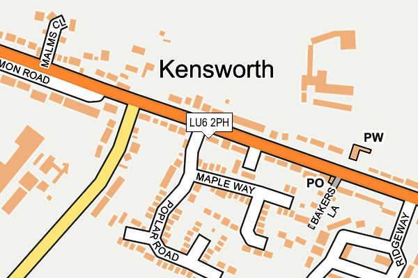 LU6 2PH map - OS OpenMap – Local (Ordnance Survey)