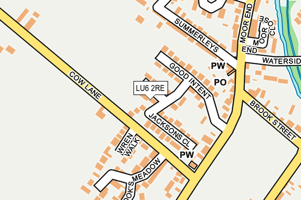 LU6 2RE map - OS OpenMap – Local (Ordnance Survey)