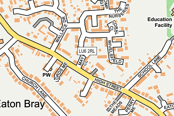 LU6 2RL map - OS OpenMap – Local (Ordnance Survey)