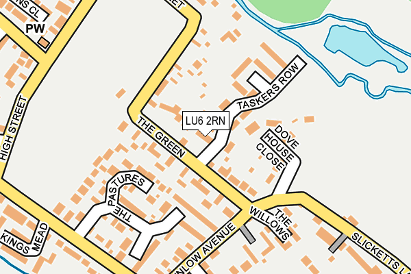 LU6 2RN map - OS OpenMap – Local (Ordnance Survey)