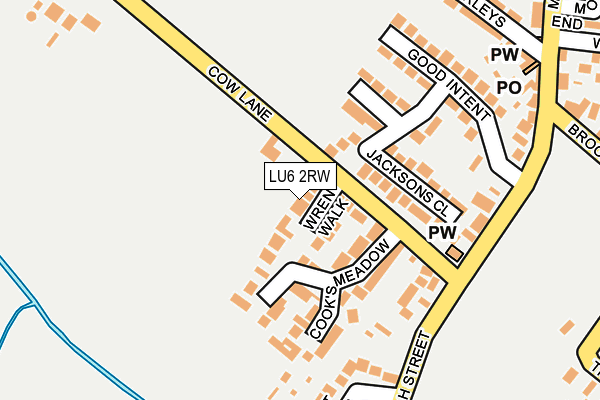 LU6 2RW map - OS OpenMap – Local (Ordnance Survey)