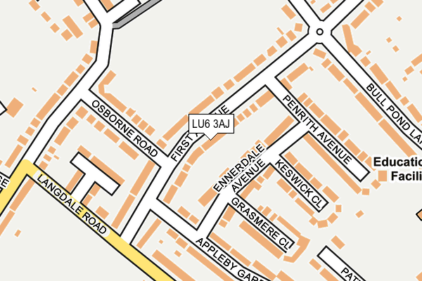 LU6 3AJ map - OS OpenMap – Local (Ordnance Survey)