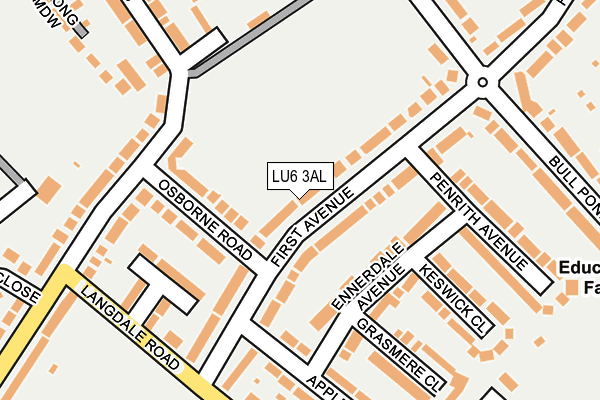 LU6 3AL map - OS OpenMap – Local (Ordnance Survey)