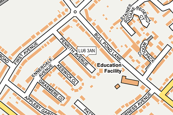 LU6 3AN map - OS OpenMap – Local (Ordnance Survey)