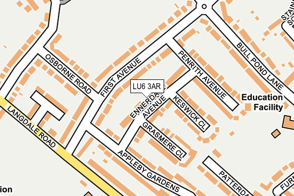 LU6 3AR map - OS OpenMap – Local (Ordnance Survey)