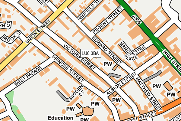 LU6 3BA map - OS OpenMap – Local (Ordnance Survey)