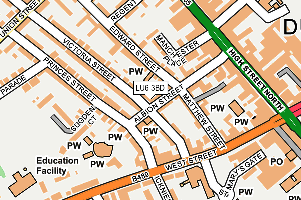 LU6 3BD map - OS OpenMap – Local (Ordnance Survey)