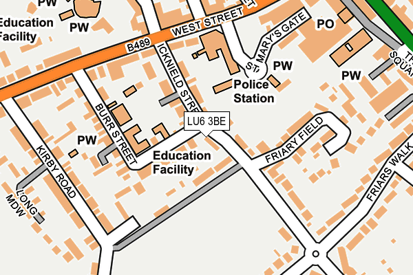 LU6 3BE map - OS OpenMap – Local (Ordnance Survey)