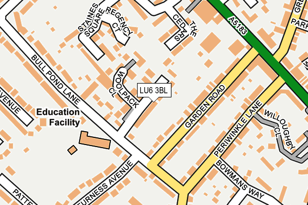 LU6 3BL map - OS OpenMap – Local (Ordnance Survey)