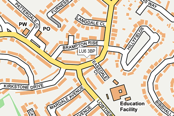 LU6 3BP map - OS OpenMap – Local (Ordnance Survey)