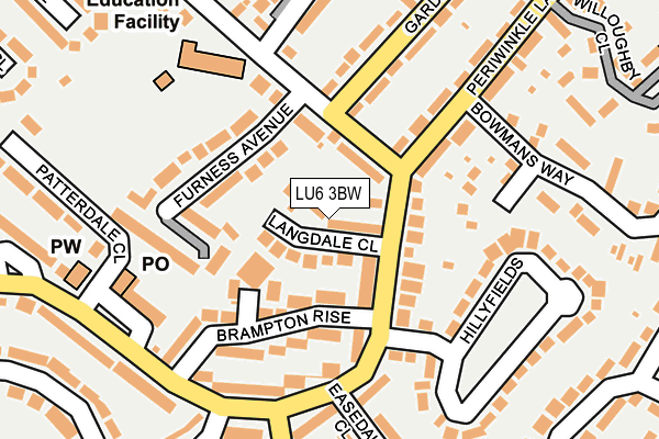 LU6 3BW map - OS OpenMap – Local (Ordnance Survey)