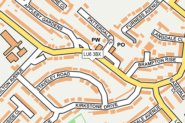 LU6 3BX map - OS OpenMap – Local (Ordnance Survey)
