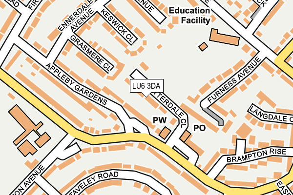 LU6 3DA map - OS OpenMap – Local (Ordnance Survey)