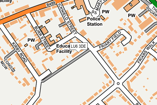 LU6 3DE map - OS OpenMap – Local (Ordnance Survey)