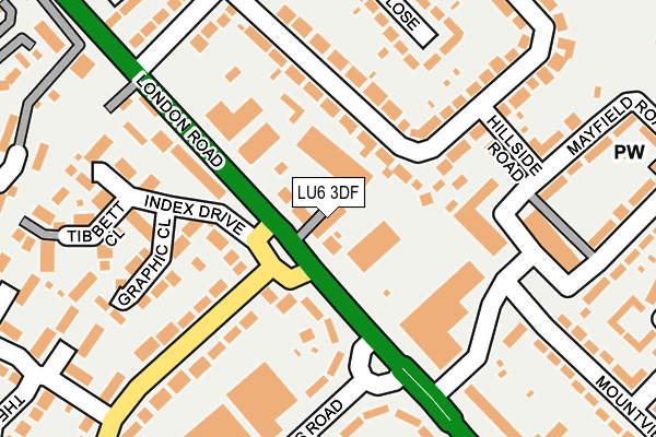LU6 3DF map - OS OpenMap – Local (Ordnance Survey)
