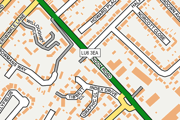 LU6 3EA map - OS OpenMap – Local (Ordnance Survey)