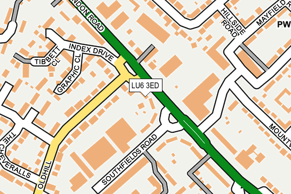 LU6 3ED map - OS OpenMap – Local (Ordnance Survey)