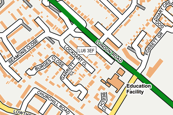 LU6 3EF map - OS OpenMap – Local (Ordnance Survey)