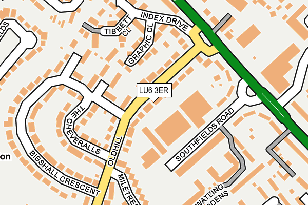 LU6 3ER map - OS OpenMap – Local (Ordnance Survey)