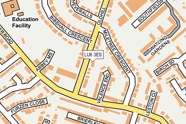 LU6 3ES map - OS OpenMap – Local (Ordnance Survey)