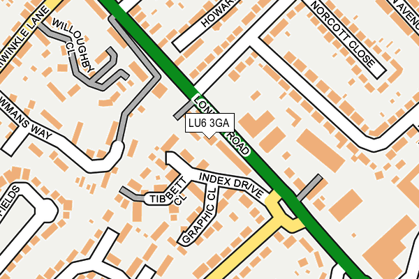 LU6 3GA map - OS OpenMap – Local (Ordnance Survey)