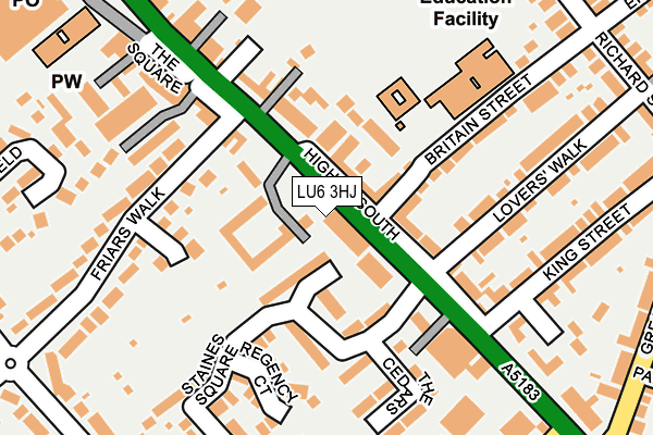 LU6 3HJ map - OS OpenMap – Local (Ordnance Survey)