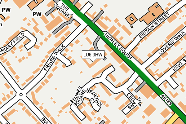 LU6 3HW map - OS OpenMap – Local (Ordnance Survey)