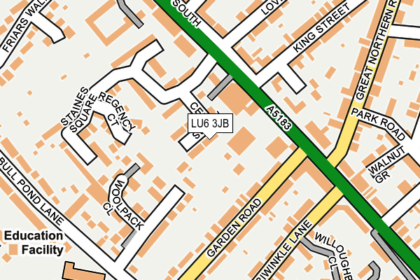 LU6 3JB map - OS OpenMap – Local (Ordnance Survey)