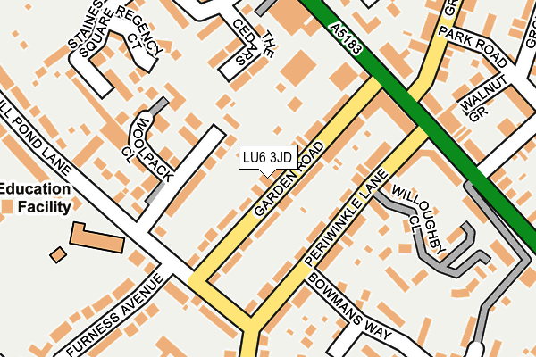 LU6 3JD map - OS OpenMap – Local (Ordnance Survey)