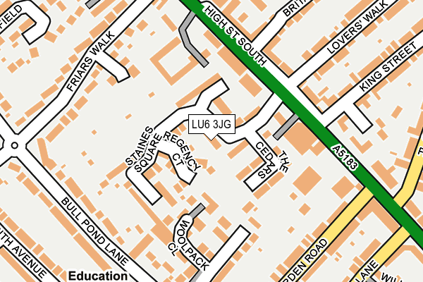 LU6 3JG map - OS OpenMap – Local (Ordnance Survey)