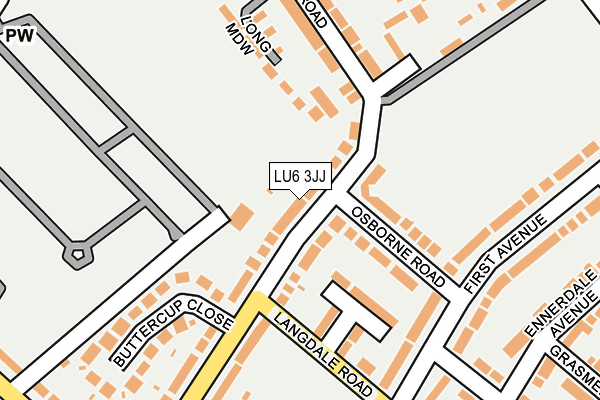 LU6 3JJ map - OS OpenMap – Local (Ordnance Survey)