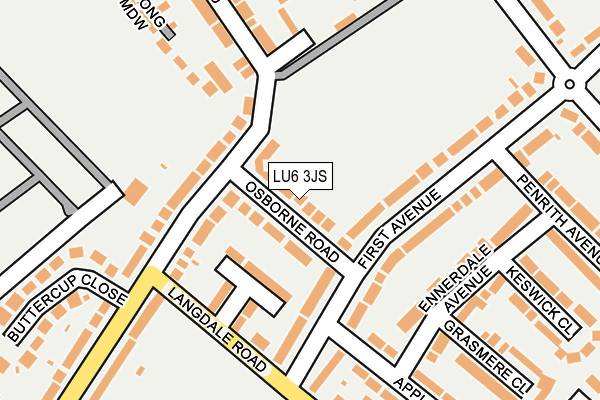 LU6 3JS map - OS OpenMap – Local (Ordnance Survey)