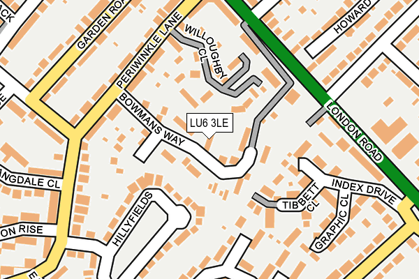 LU6 3LE map - OS OpenMap – Local (Ordnance Survey)