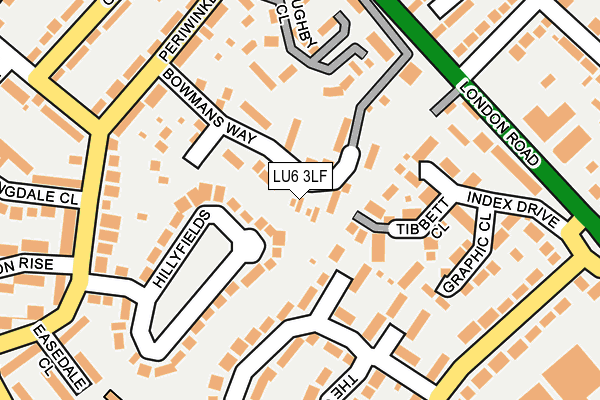 LU6 3LF map - OS OpenMap – Local (Ordnance Survey)