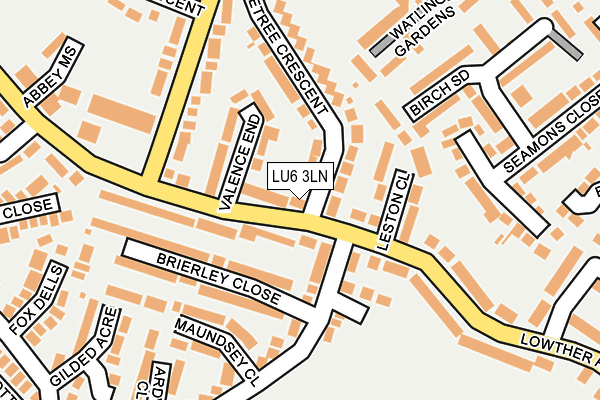 LU6 3LN map - OS OpenMap – Local (Ordnance Survey)