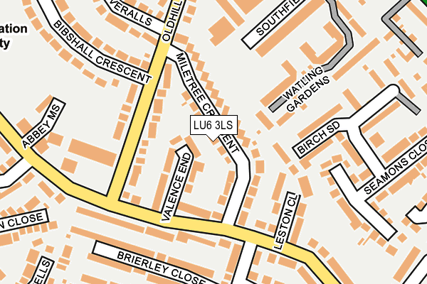 LU6 3LS map - OS OpenMap – Local (Ordnance Survey)