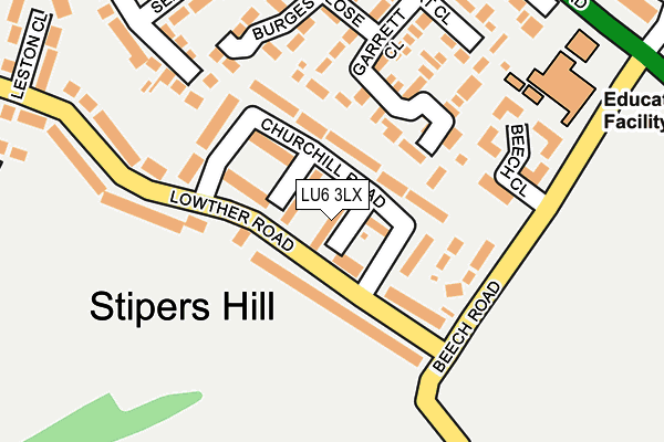 LU6 3LX map - OS OpenMap – Local (Ordnance Survey)