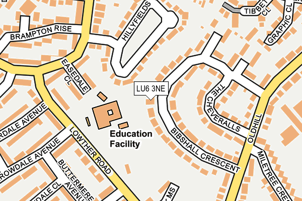 LU6 3NE map - OS OpenMap – Local (Ordnance Survey)