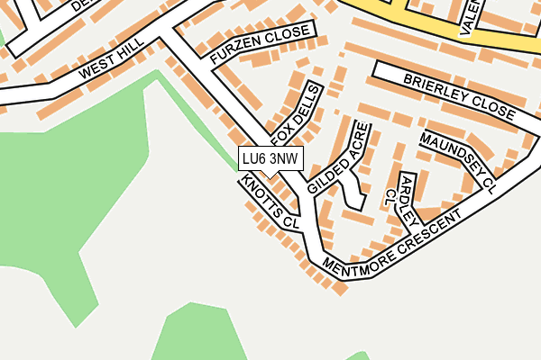 LU6 3NW map - OS OpenMap – Local (Ordnance Survey)