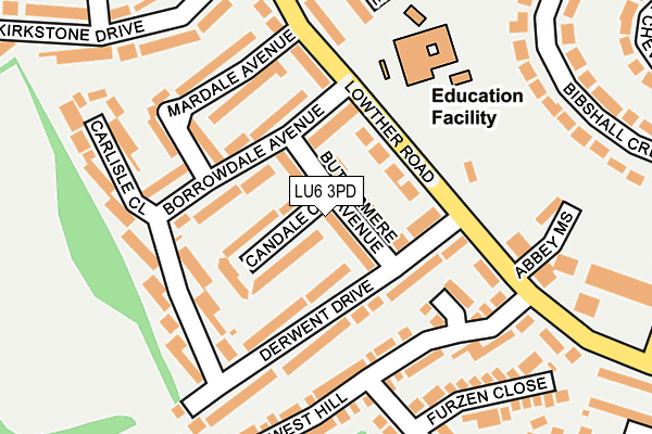 LU6 3PD map - OS OpenMap – Local (Ordnance Survey)