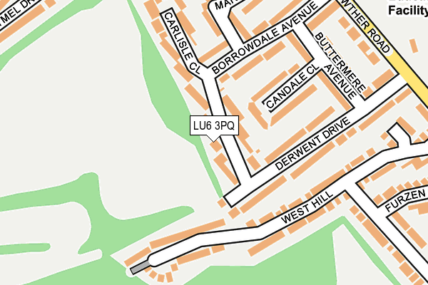 LU6 3PQ map - OS OpenMap – Local (Ordnance Survey)